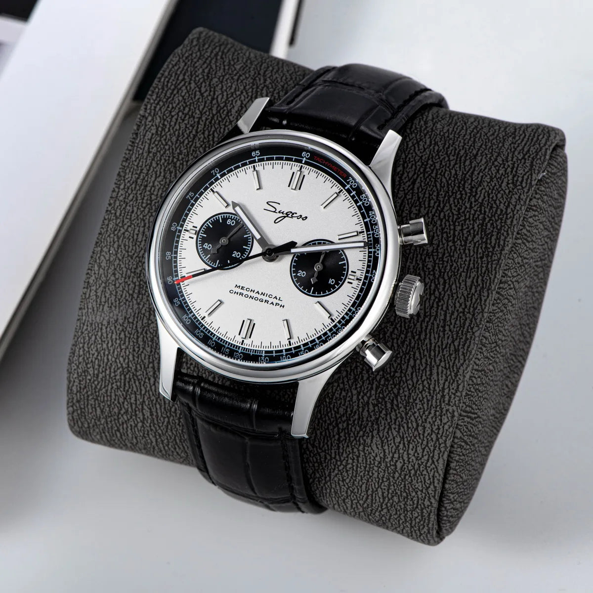 Sugess 1963 Mechanical Chronograph Watch – Sapphire Pilot Style for Men