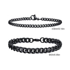 Stainless Steel Chain Bracelet – Men’s Trendy Cuban Link Wristband for Jewelry