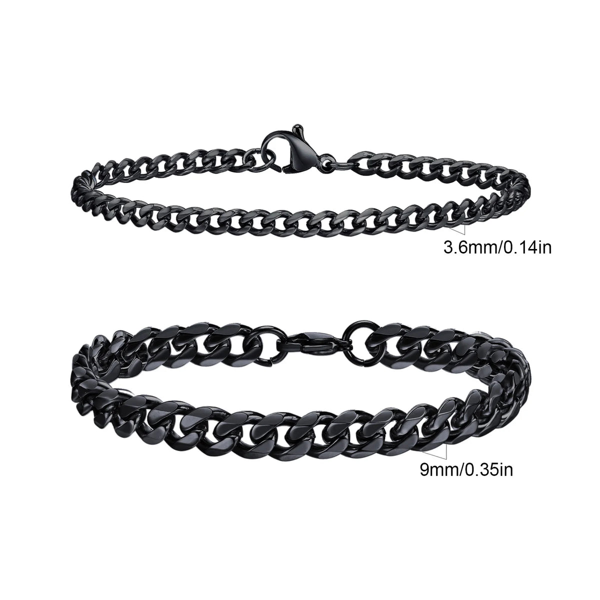 Stainless Steel Chain Bracelet – Men’s Trendy Cuban Link Wristband for Jewelry