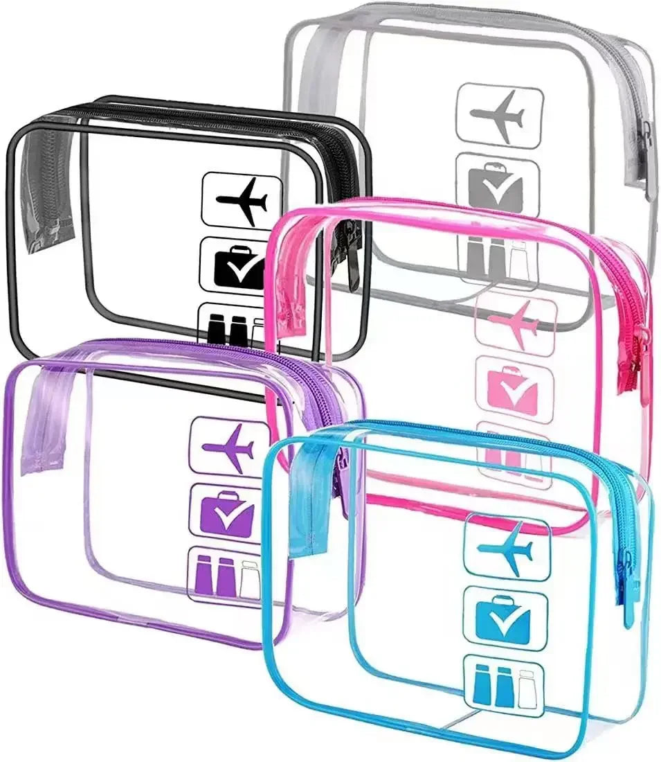 Transparent PVC Travel Toiletry Bag – Waterproof Cosmetic Organizer for Packing