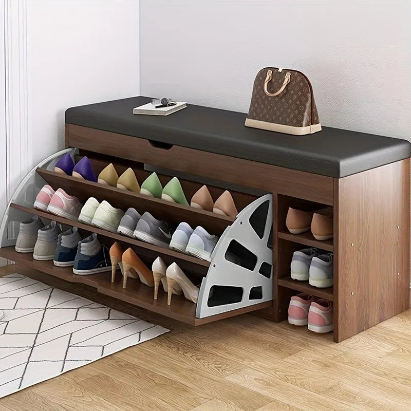 Stainless Steel Flip Shoe Rack – Thickened Hardware for Cabinet Storage