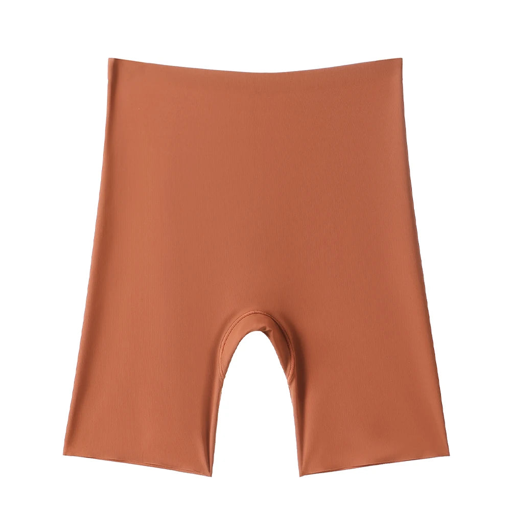 Seamless High Waist Boyshorts – Tummy Control Ice Silk Underwear for Women