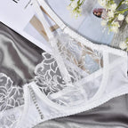 Lace Bra and Panty Set – Transparent Ruffle Lingerie for Sexy Boudoir Outfit