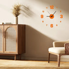 Frameless DIY Wall Clock – Modern Silent Decal for Home and Office Decor