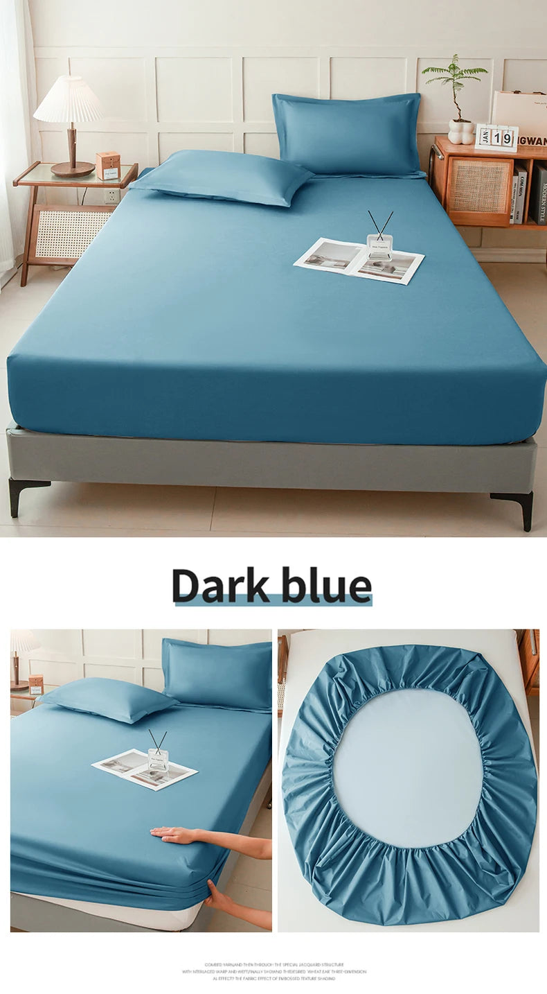 Waterproof Fitted Mattress Protector – Elastic Bed Cover for Home Bedding