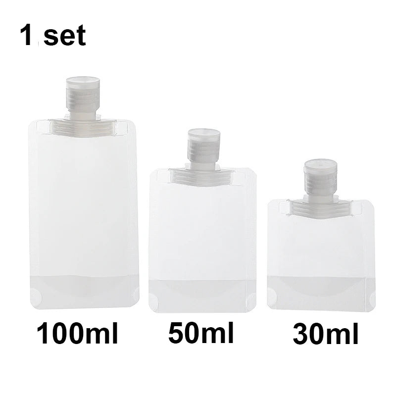 Refillable Travel Pouches – Leakproof Cosmetic Bags for Toiletries and Liquids
