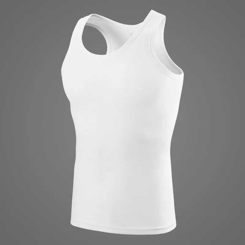 Cotton Sleeveless Vests – Multi-size Solid Sports Tanks for Men and Teenagers