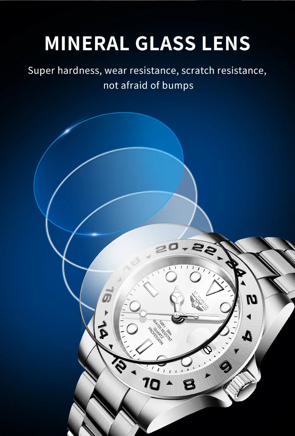 Luxury Steel Quartz Watch – Waterproof Military Sport Accessory for Men