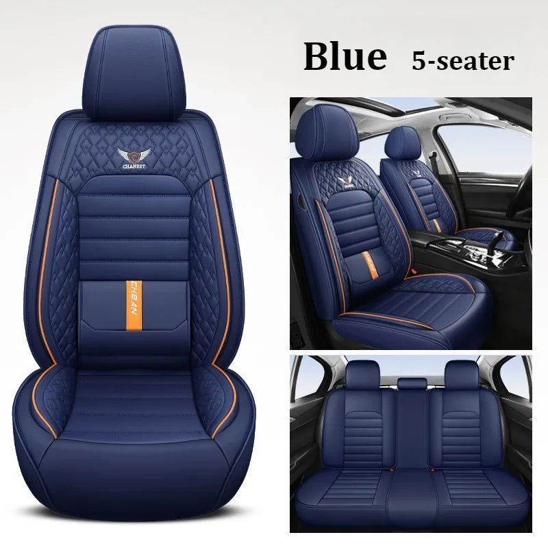 Full-Wrap Leather Car Seat Covers – Durable Universal Fit for All-Season Driving