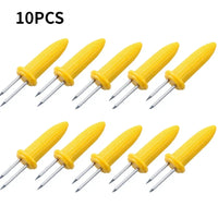Stainless Steel Corn Holders – Skewers for Outdoor Barbecue and Camping