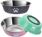 Stainless Steel Dog Bowls – Non-Slip Base for Dog and Cat Feeding
