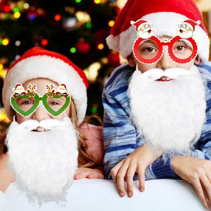 White Santa Claus Beard – Simulated Costume Prop for Christmas Cosplay