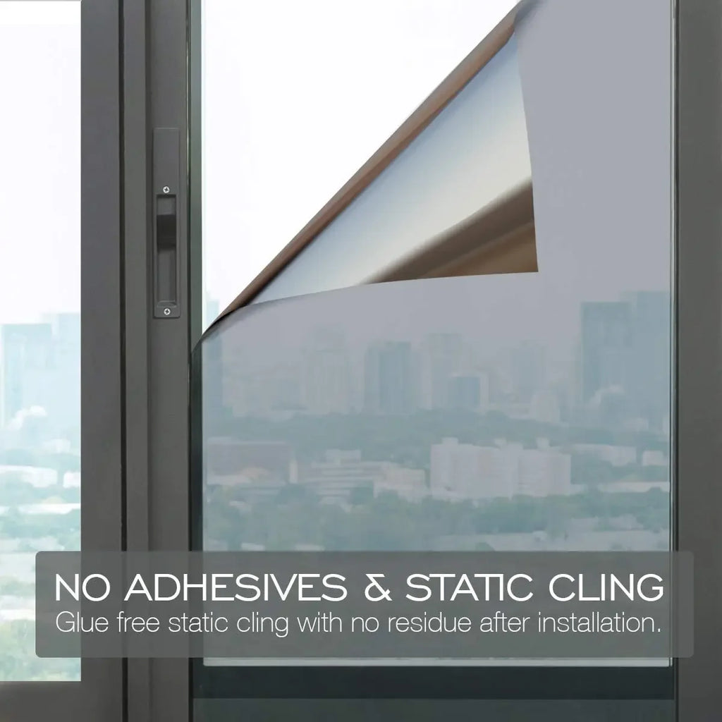 Reflective Window Film – Heat Control Privacy Sticker for Home Glass Tinting