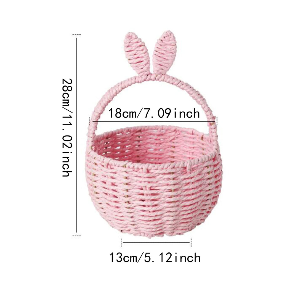 Miniature Easter Bunny Basket – Reusable Decorative Storage for Holiday Decor