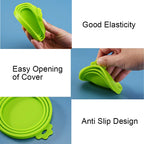 Silicone Pet Food Can Lids and Spoon – Airtight Seal for Dog and Cat Storage
