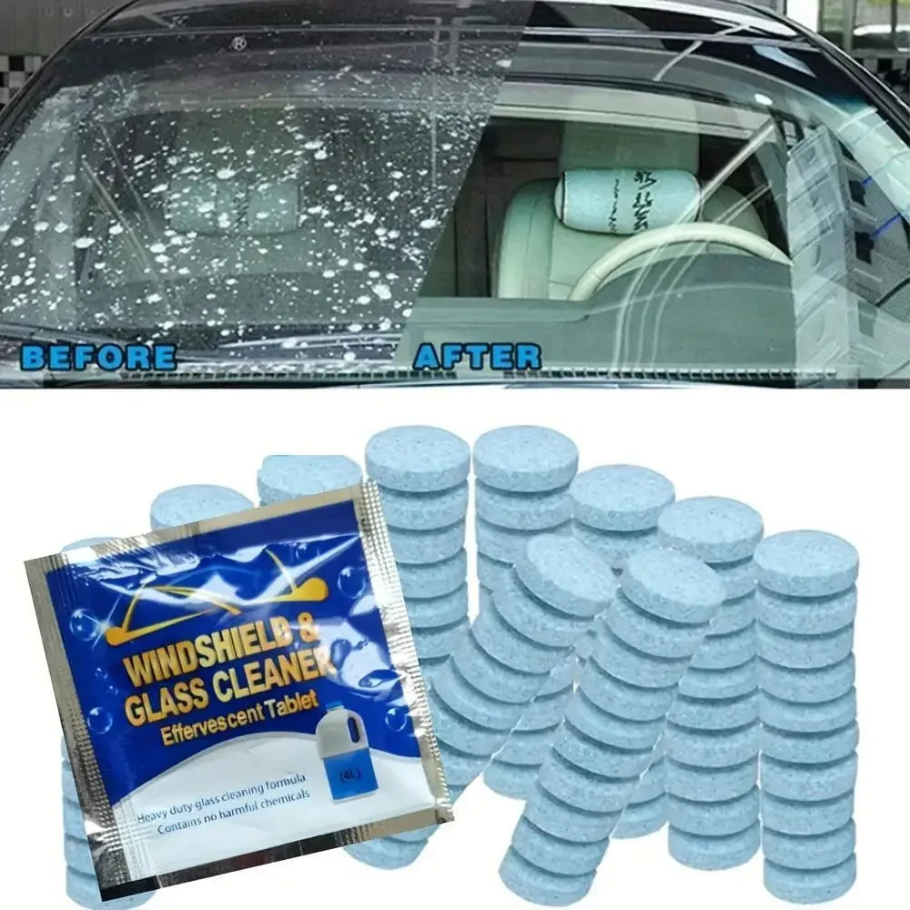 Effervescent Wiper Fluid Tablets – Concentrated Cleaner for Car Windshields