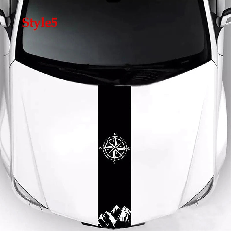 Vinyl Car Hood Stripe Decals – Personalized Auto Body Graphics for Decoration