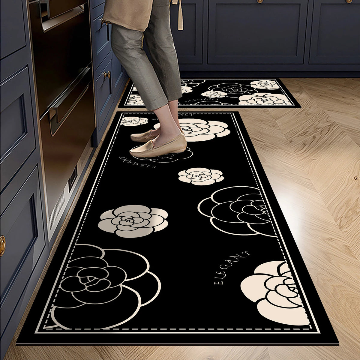Crystal Velvet Kitchen Runner – Anti-Slip Mat for Home Floor Decor