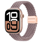 Braided Nylon Loop Watch Band – Magnetic Adjustable Bracelet for Apple iWatch