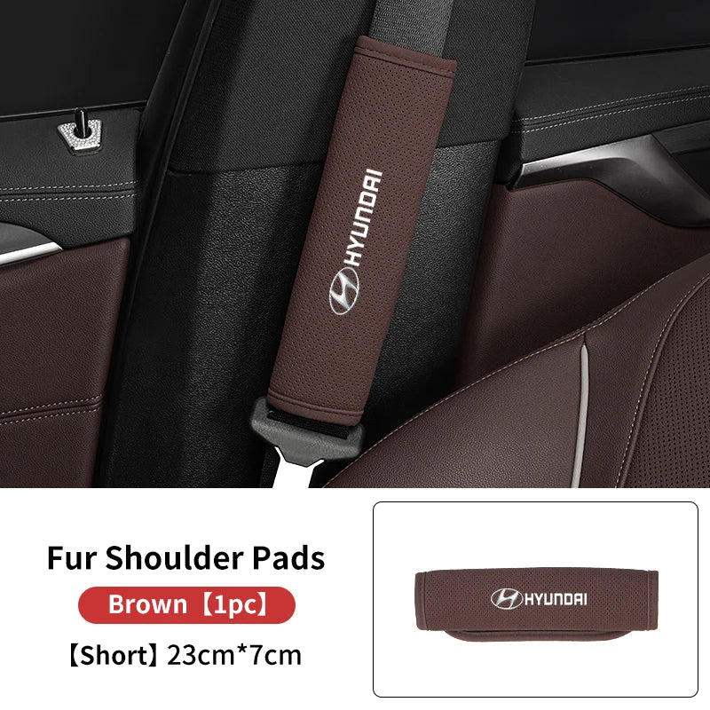Suede Seat Belt Pads – Shoulder Protection for Hyundai Interior Comfort
