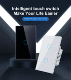 Smart Wifi Touch Light Switch – No Neutral Wire Required for Home Automation