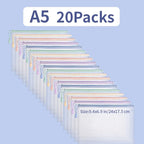 Clear Mesh Zipper Pouches – Waterproof A4/A5 Plastic Bags for Office Storage