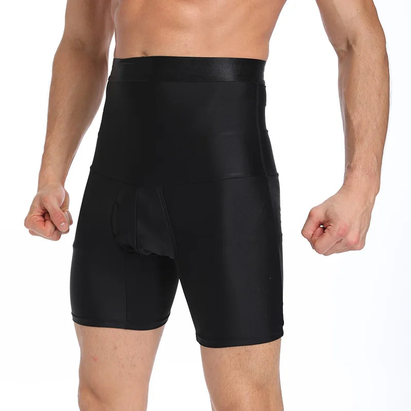 Compression Waist Trainer Shorts – Slimming Body Shaper for Men