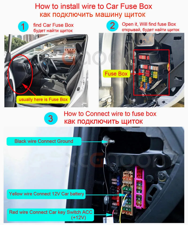 Dashcam Hardwire Kit – 12-24V USB Power Adapter for Parking Monitoring