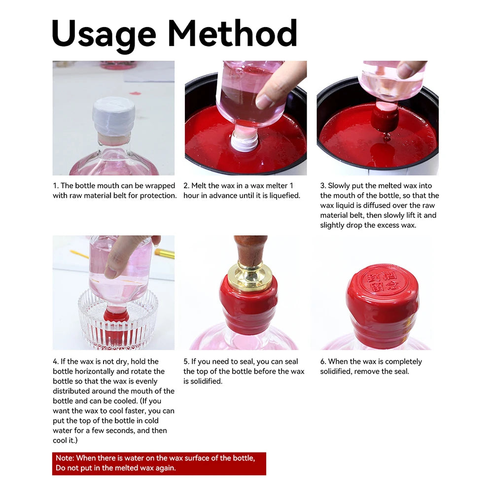 Red Wine Sealing Wax Block – Decorative Seal Stamp for Bottle Preservation