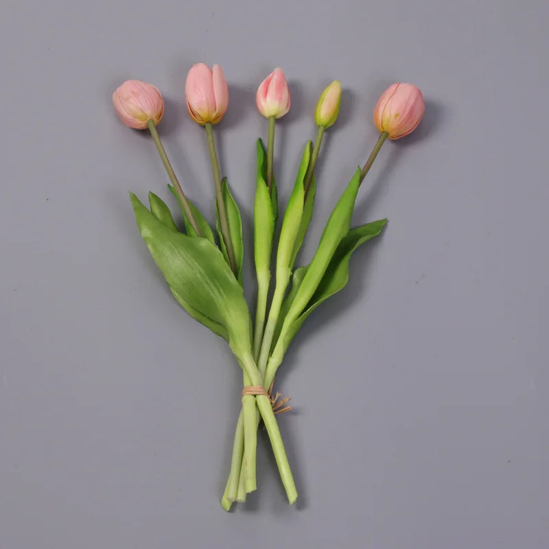 Artificial Tulip Bouquet – Real Touch Floral Decor for Wedding Home