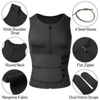 Men Sweat Sauna Vest – Neoprene Body Shaper for Gym Weight Loss