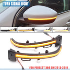 Dynamic LED Side Mirror Indicators – Sequential Turn Signals for Peugeot 308