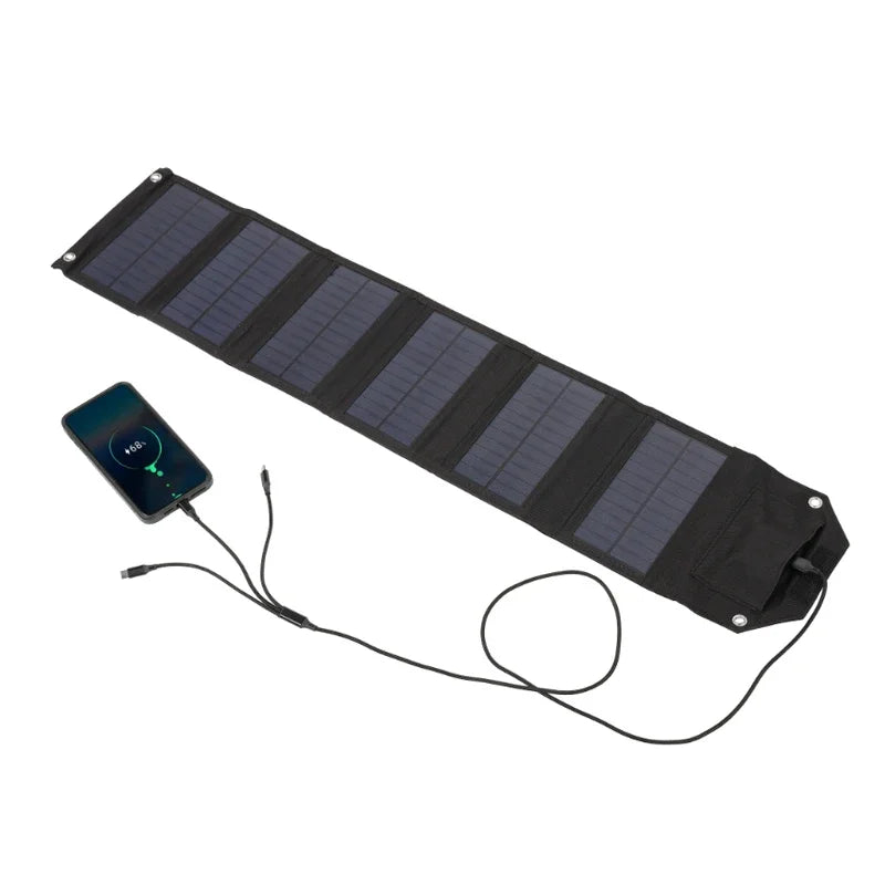 Foldable Solar Panel – 100W Portable USB Charger for Outdoor Camping