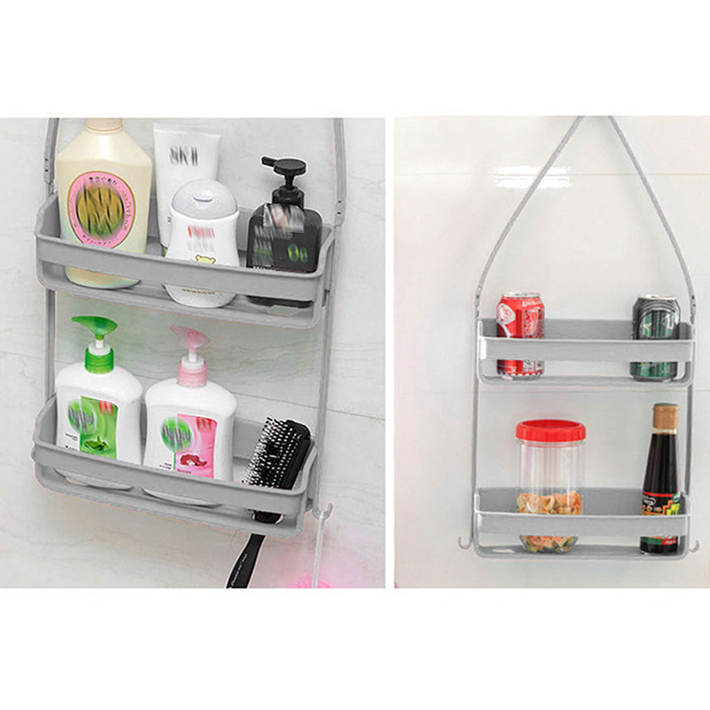 Hanging Bathroom Shelf – Nail-Free Shower Organizer for Shampoo Storage