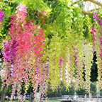 Silk Wisteria Hanging Vines – 110cm Artificial Flower Garland for Wedding Decor