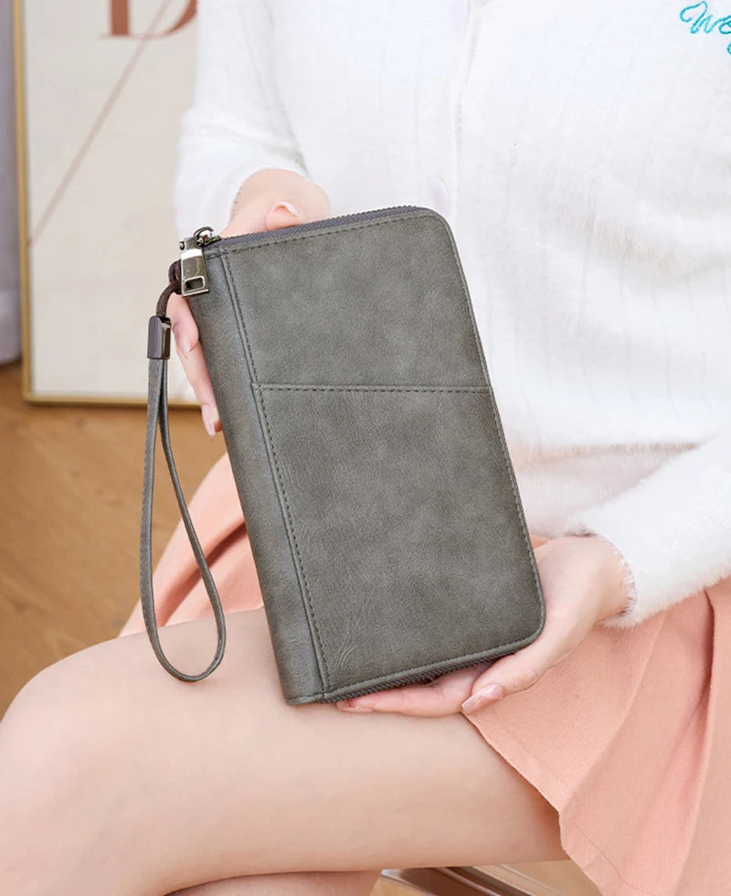 RFID Leather Passport Wallet – Anti-Theft Card Holder for Travel