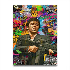 Gangster Graffiti Canvas Print – Urban Street Art for Home Decor