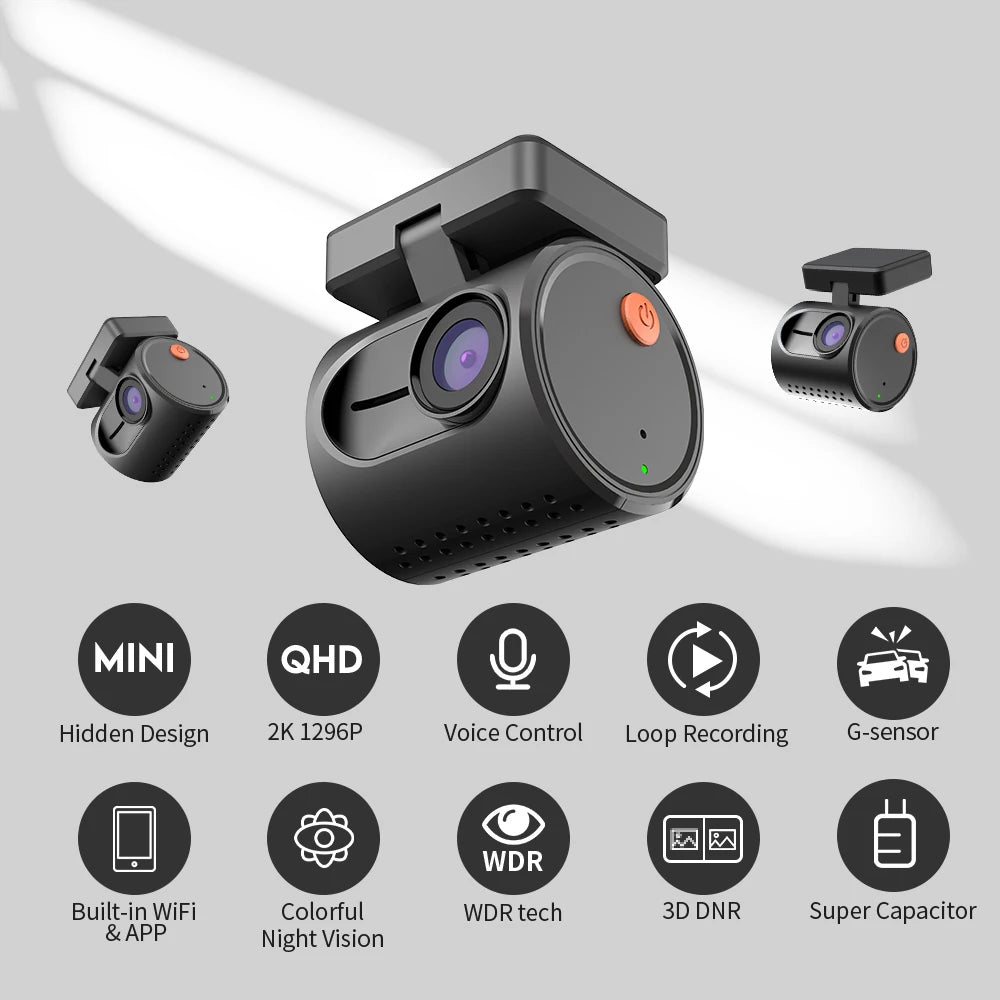 KAWA 2K Dash Camera – Night Vision Video Recorder for Vehicle Security