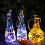 Solar Wine Bottle LED Fairy Lights – Decorative Garland for Home and Weddings