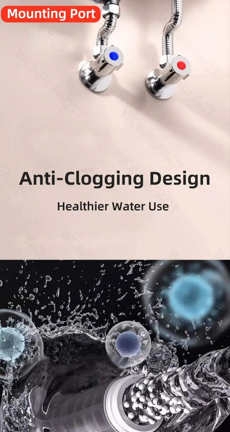 Stainless Steel Water Filter – Detachable Brass Prefilter for Bathroom Plumbing