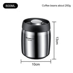 Stainless Steel Coffee Canister – Airtight Vacuum Seal for Fresh Food Storage