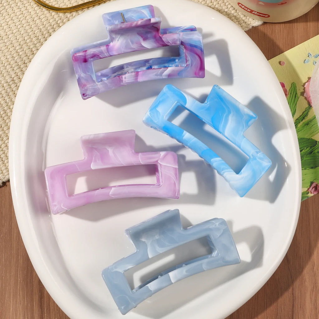 Matte Square Hair Claw Clips – Non-slip 3.4 inch Accessories for Thick Hair