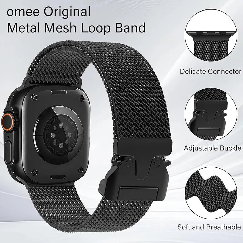 Stainless Steel Milanese Loop – Metal Band for Apple Watch Series 1-10 Ultra