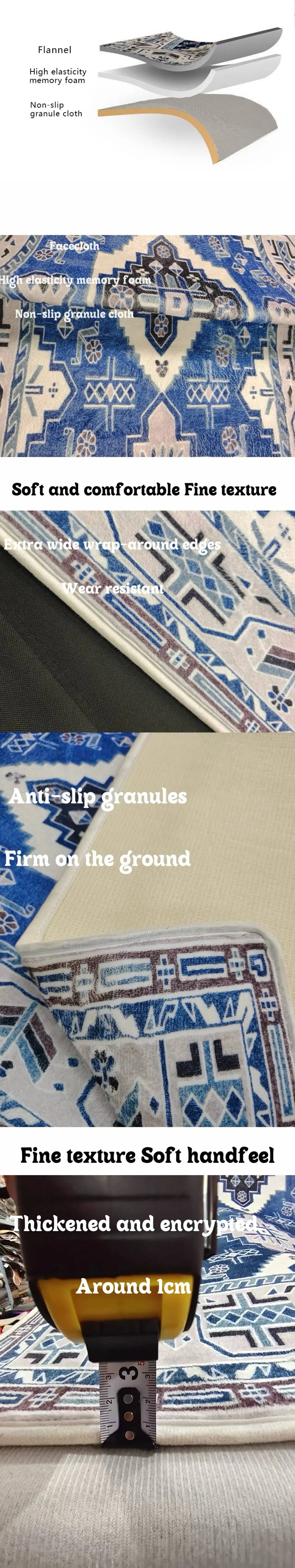 Retro Non-Slip Entrance Mat – Wear-Resistant Absorbent Rug for Home Decor