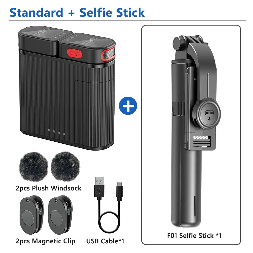Wireless Lavalier Microphone – ENC Noise Cancelling for iPhone and Android