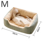 Plush Pet Bed – Soft Cushion Basket for Cats and Small Dogs