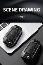 Carbon Fiber Car Key Case – Protective Fob Cover for Peugeot and Citroen