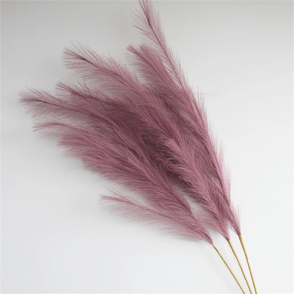Artificial Pampas Grass – 39 Inch Faux Reed Stems for Boho Home Wedding Decor