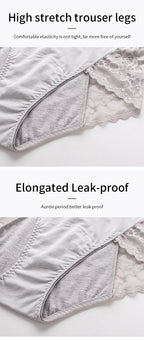 Lace Period Underwear – Leakproof Sanitary Shorts for Women's Menstrual Cycle