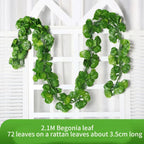 Artificial Ivy Leaf Garland – 2.1M Silk Hanging Vine for Home Garden Decor
